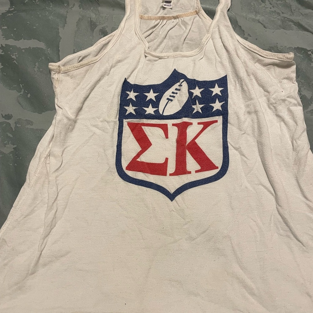Sigma Kappa NFL white Bella Tank Top